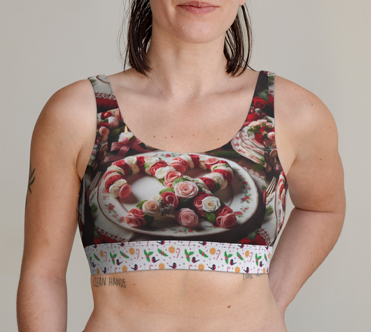 Candy Cane Rose Bralette