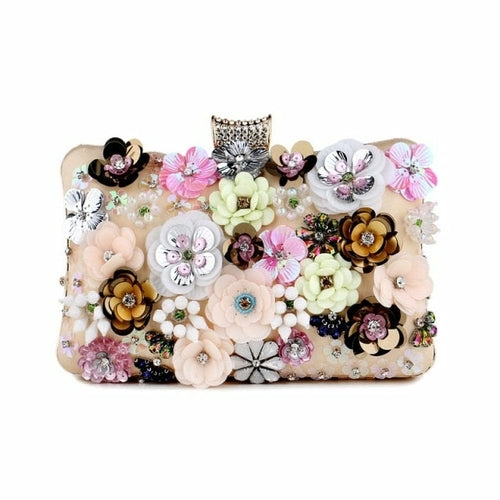 Women Flower Clutch